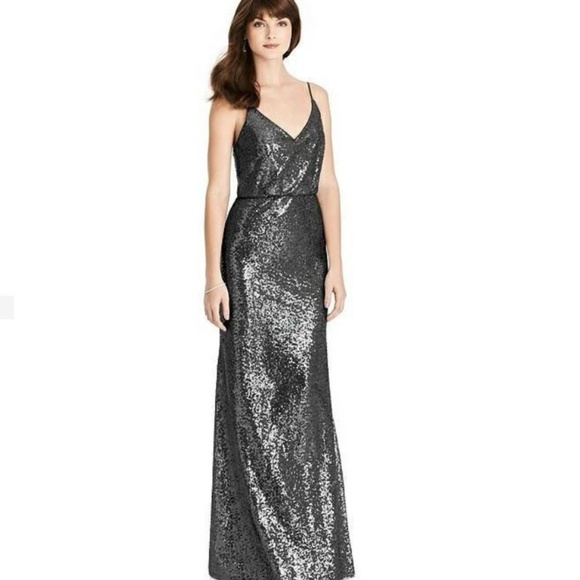 Dessy After Six Dress 6784 Stardust Size 8 - Picture 1 of 5